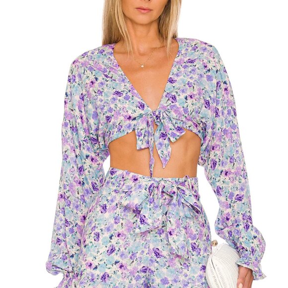 Majorelle (revolve) floral Giovanna‎ tie Top size xs - Picture 1 of 4